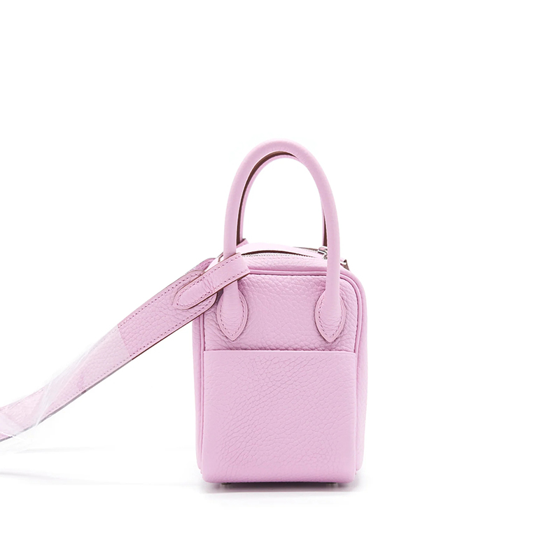 HERMES LINDY MINI 19 BAG CLEMENCE PALLADIUM HARDWARE (19*12*9.5cm)